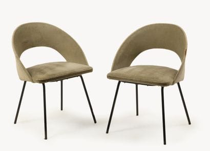 French Design, 1950
Pair of armchairs with...