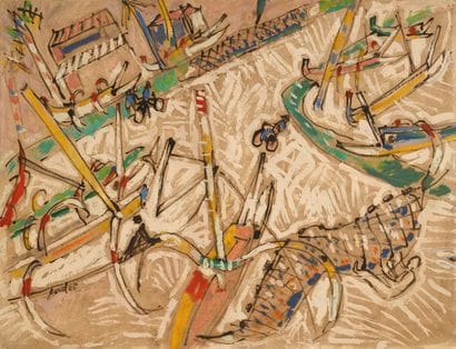 Armand AVRIL (1926-2025)
Cyclistes se promenant...