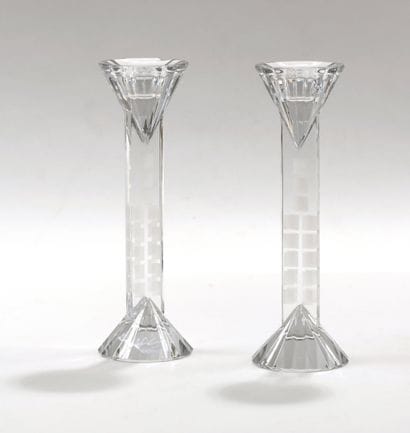 Anatole RIECKE (20th century) 
Pair of glass...