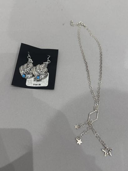 Ensemble de BIJOUX en argent: Collier fin...