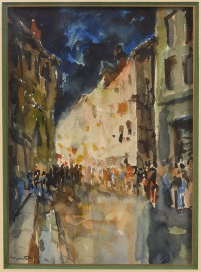 Maurice MONTET (1905-1997)
Rue animée
Aquarelle...