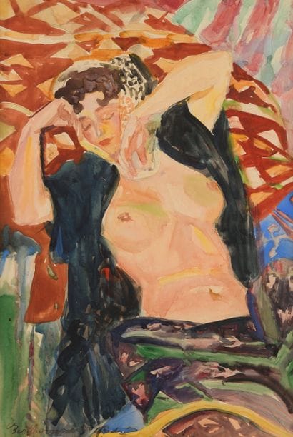 Louis BERTHOMME SAINT-ANDRE (1905-1977)
L'odalisque
Aquarelle...