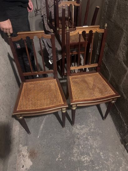 Set of 6 cabriolet chairs