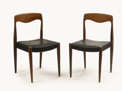 Travail danois 1960
Paire de chaises en bois...
