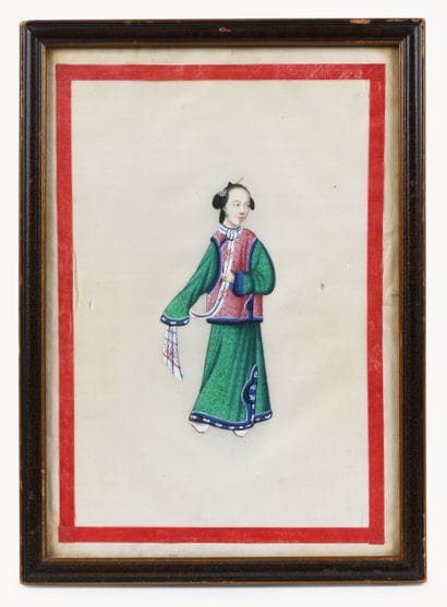 CHINA
Two gouaches on rice paper depicting...