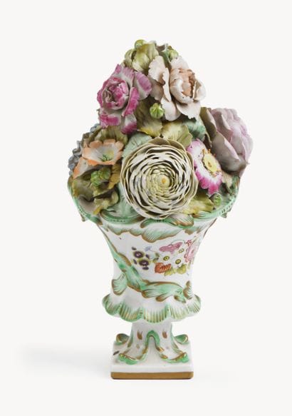 Flower vase made of polychrome glazed porcelain.
19th...