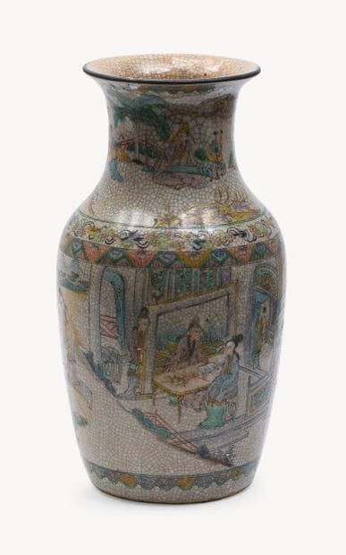 CHINE
VASE en porcelaine craquelée émaillée...