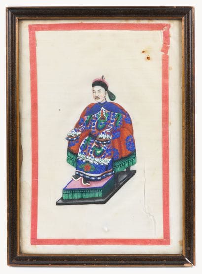 CHINA
Two gouaches on rice paper depicting...