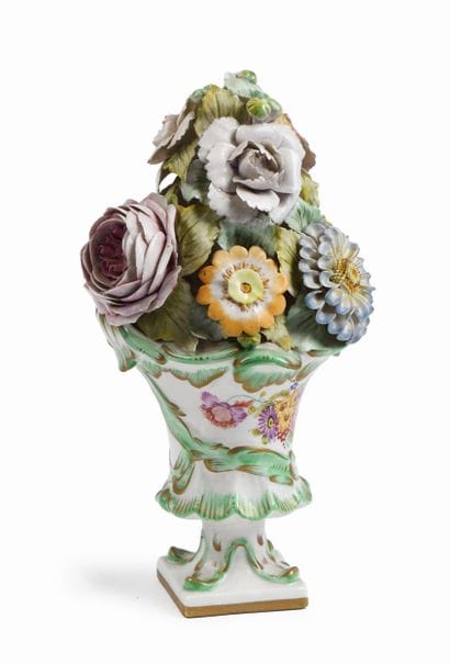 Flower vase made of polychrome glazed porcelain.
19th...
