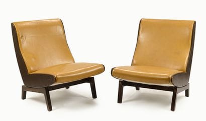 Pierre PAULIN
Paire de fauteuils à assise...