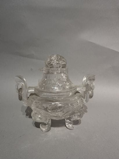 CHINA
Crystaline tripod incense burner with...
