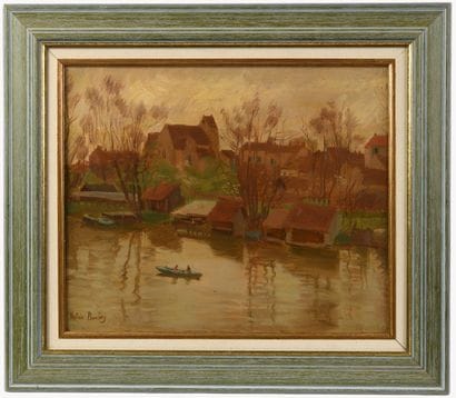 Louis VALDO BARBEY (1885-1965) 
Village sur...