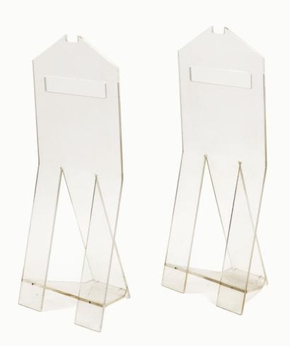 Pair of side tables made of translucent Altuglass
H:...