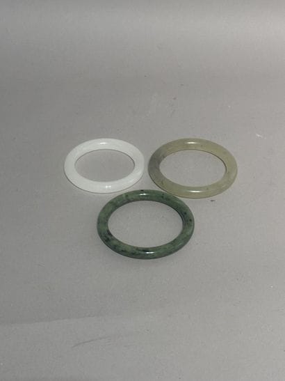 CHINA
Three BRACELETS made of jade and h...