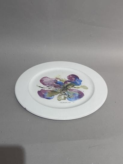 ZAO-WOU-KI (1920-2013) 
ASSIETTE en céramique...