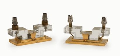 French Art, 1930
Pair of modernist lamps...