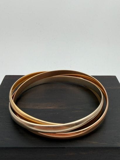 CARTIER
Three-tone 18K (750) gold bracelet,...