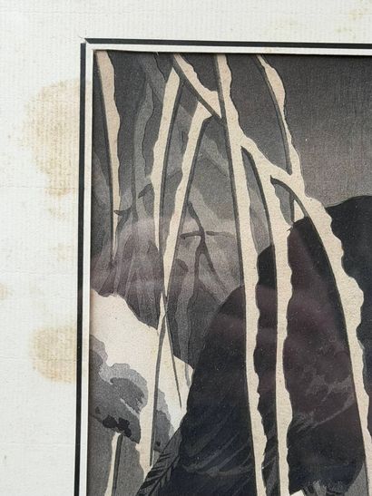 KOSON Ohara (1877-1945)
Otanzaku tate-e print.
Crow...