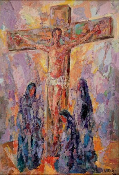 Macario VITALIS, 1898-1989
Crucifixion, 1968
huile...