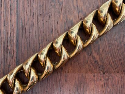 18k (750) yellow gold bracelet
with forçat...