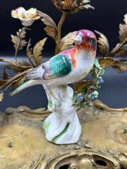 In the Meissen style
An ormolu inkwell of...