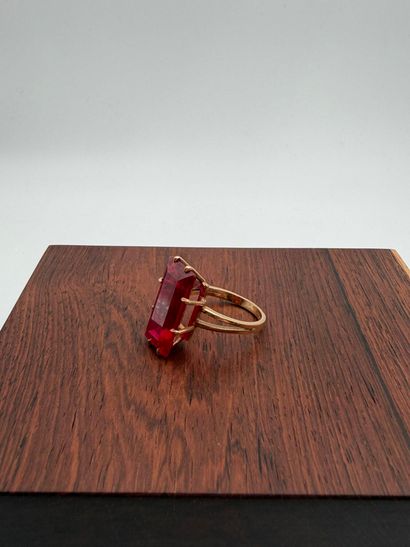 Ring in 18K (750) yellow gold
(eagle head)...
