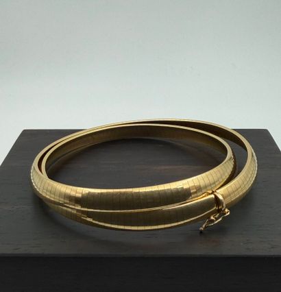 Necklace in 18k (750) yellow gold
with omega...