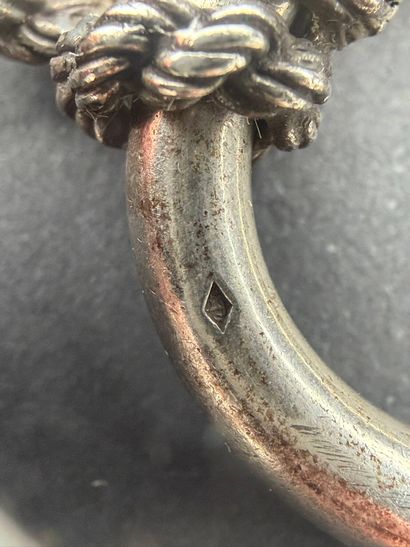 Silver bracelet,
articulated with rings joined...