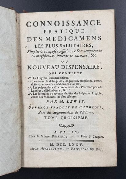 M.LEWIS
Connaissance pratique des médicaments

Connaissance...