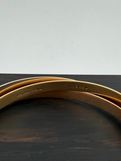 CARTIER
Three-tone 18K (750) gold bracelet,...