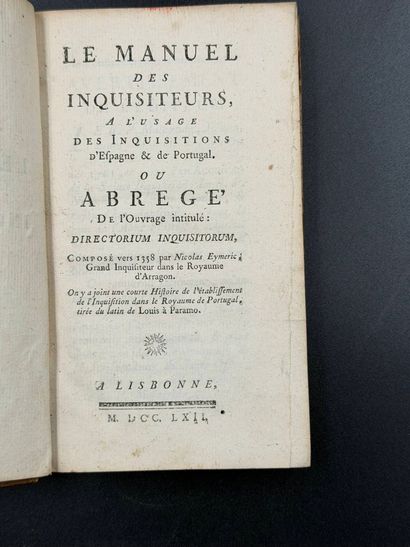 Manuel des Inquisiteurs
Manuel des Inquisitions

à...