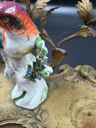 In the Meissen style
An ormolu inkwell of...
