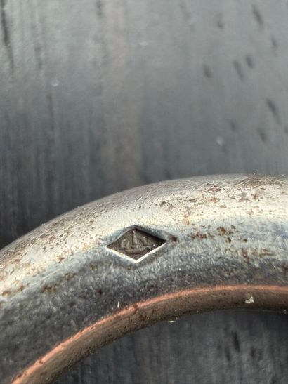 Silver bracelet,
articulated with rings joined...