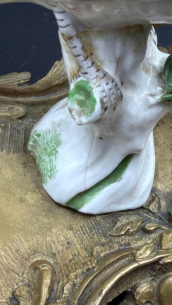 In the Meissen style
An ormolu inkwell of...