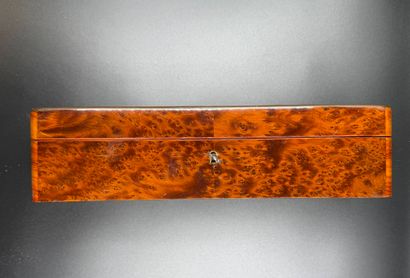 Box
in burr veneer, blackened wood, mother-of-pearl...