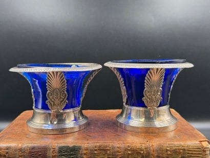 Paire de salières de table en argent (925)
(Cérès,...