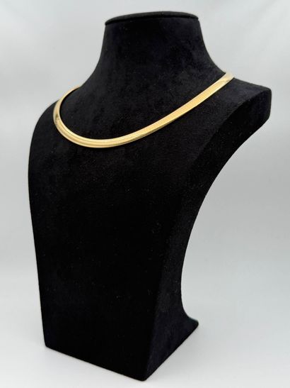 Necklace in 18k (750) yellow gold
with omega...