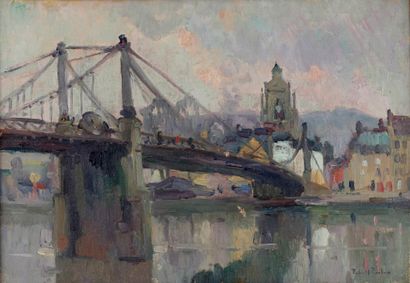 PINCHON Robert Antoine, 1886-1943,
Le pont...