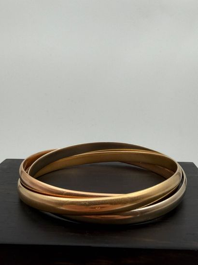 CARTIER
Three-tone 18K (750) gold bracelet,...