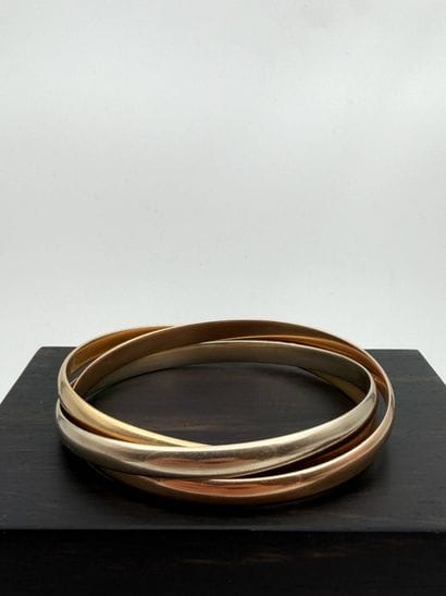 CARTIER
Three-tone 18K (750) gold bracelet,...