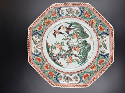Chinese porcelain dish
octagonal shape with...