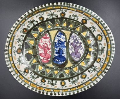 L'HELGUEN André (1935-2017)
Oval dish with...