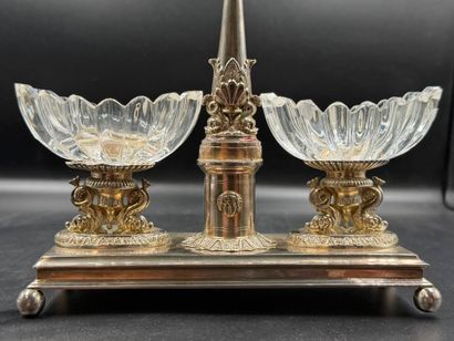 Paire de salières de table en argent (950)
(Cérès,...
