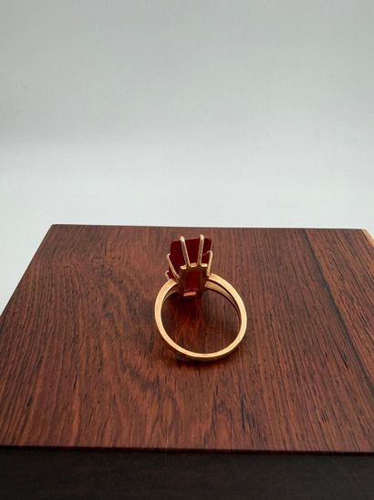 Ring in 18K (750) yellow gold
(eagle head)...