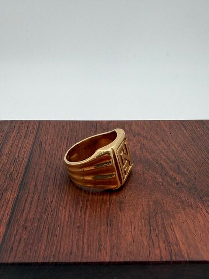 Ring in 18K (750) yellow gold
(eagle head)...