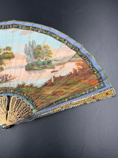 Le passage du gué, France, vers 1820
Bel...