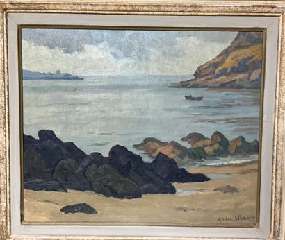 André STRAUSS, 1885-1971
Bord de mer à Saint-Cast
Huile...