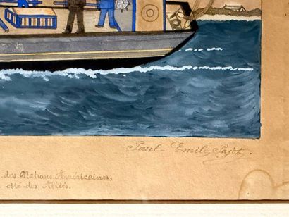 PAJOT Paul-Emile (1870-1930)
La goelette...