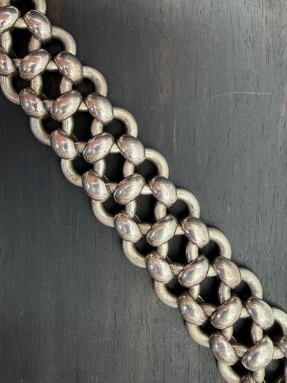 HERMÈS
Ribbon bracelet in silver articulated...