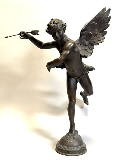 Adolphe ITASSE, 1829-1893
L'amour vainqueur
Bronze,...
